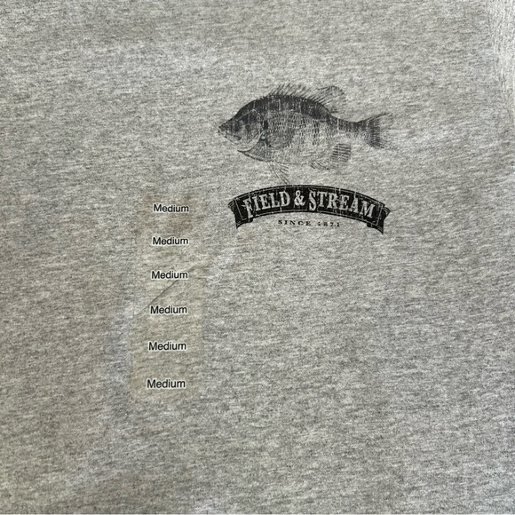 Field & Stream Bluegill T-Shirt Grey Medium - Picture 3 of 9